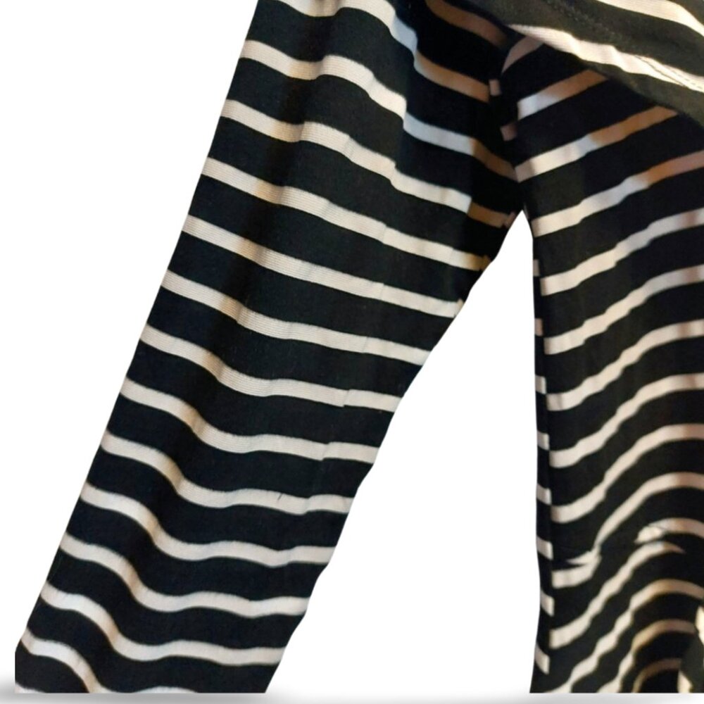 Flutter & Squeak Black & White Striped Cowl Neck … - image 7